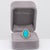 Contemporary Sierra | 4.54ct Turquoise Ring With Earth-Mined Diamond Accents in Solid 14k, Size 6.75 For Sale - Image 3 of 10