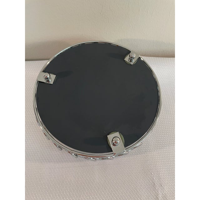 Mid 20th Century Mirrored Chrome Art Deco Gallery Bar Tray For Sale - Image 6 of 10