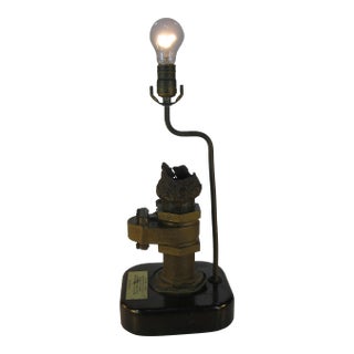 Table Lamp Nautical Antique S.S. San Jose Brass Recovered Pipe For Sale