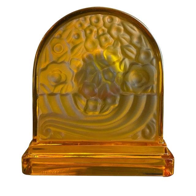 Art Nouveau Baccarat French Crystal Desk Clock For Sale - Image 3 of 3