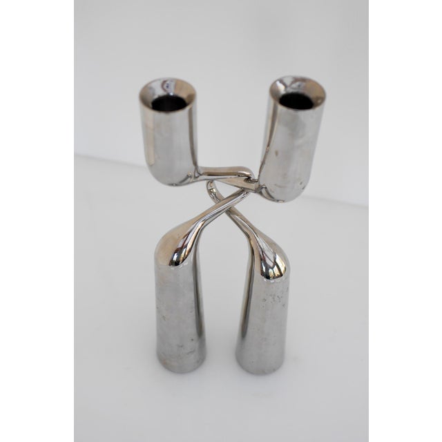 A striking pair of “Tango” candleholders designed in 2000 by Danish designer Mikaela Dörfel for Manu. Defined by their...