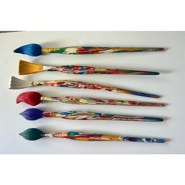 Pop Art Vintage Italian Pop Art "Bouquet of Paintbrushes" Sculpture – Attributed to Livio De Marchi For Sale - Image 3 of 14