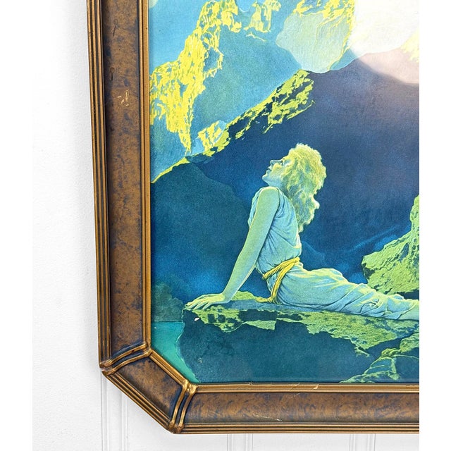 Antique 1920s Art Deco Wild Geese by Maxfield Parrish Framed Lithograph – 15×18 For Sale - Image 12 of 13