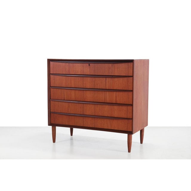 Danish design chest of drawers with 5 drawers, which is exceptionally wide. This makes this cabinet extremely suitable as...