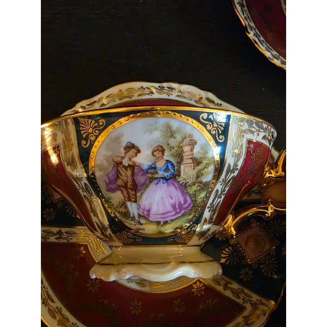 1930-1940 German Porcelain Tea Set- 17 Pieces For Sale - Image 10 of 11