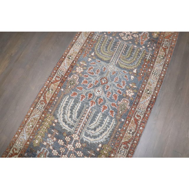 Willow Tree Antique Persian Tabriz Runner - 2'10" x 14'3" For Sale - Image 4 of 9