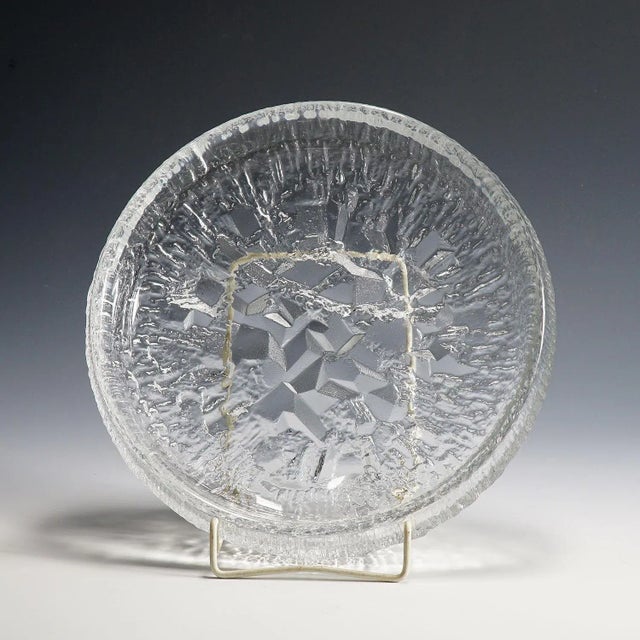 Iittala Ice Glass Lunar Bowl by Tapio Wirkkala for Iittala, 1972 For Sale - Image 4 of 8