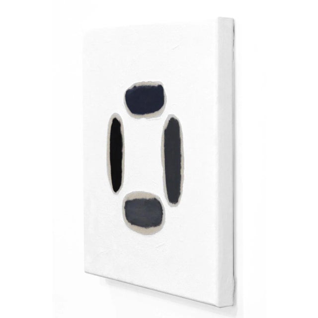 "Tone Poem in Black, Blue, Gray, Light Gray" Contemporary Minimalist Mixed-Media Painting by Len Klikunas For Sale In Los Angeles - Image 6 of 9