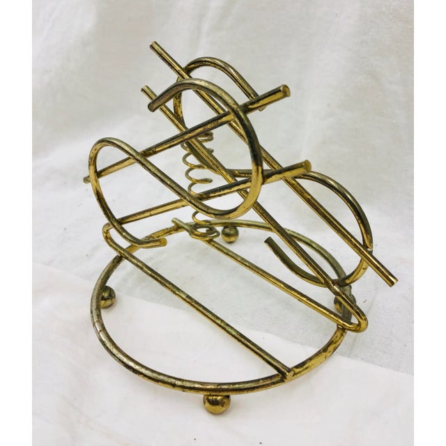 Vintage Gold Brass Bill Holder For Sale - Image 4 of 7