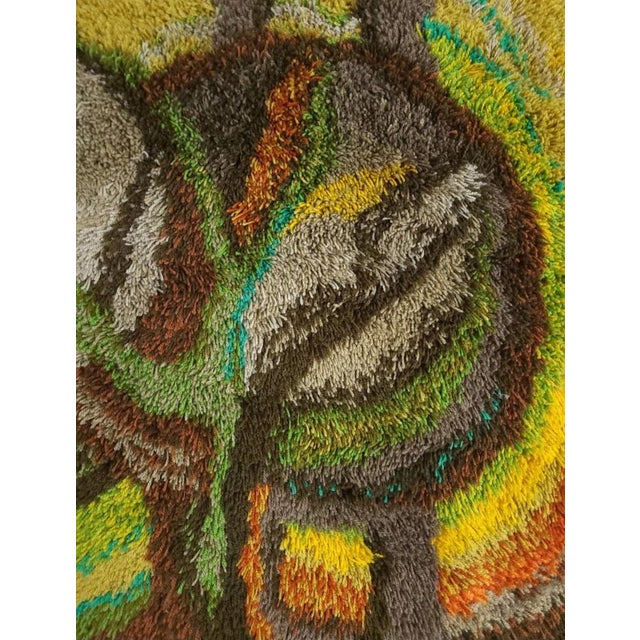 Mid-Century Modern German Wool Wall Tapestry, 1970s For Sale - Image 3 of 6