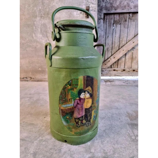 Vintage Milk Churn with Lid in Steel For Sale - Image 11 of 11