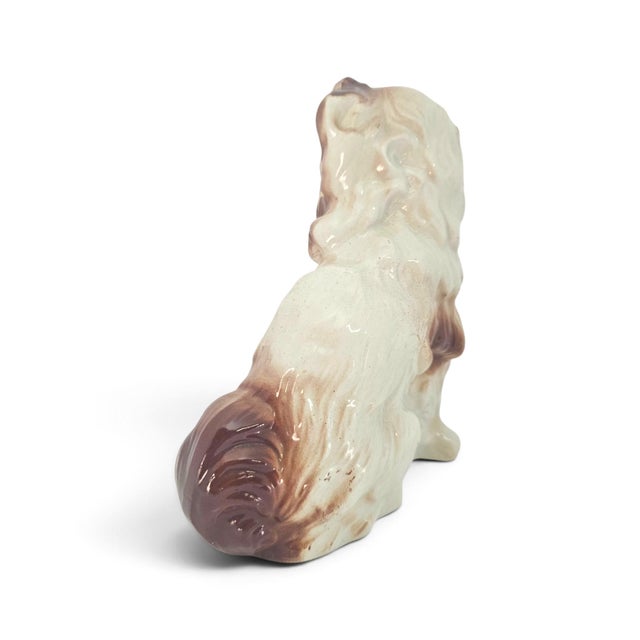 Late 19th Century English Staffordshire Glass-Eyed Spaniel Mantel Dog For Sale In San Francisco - Image 6 of 13