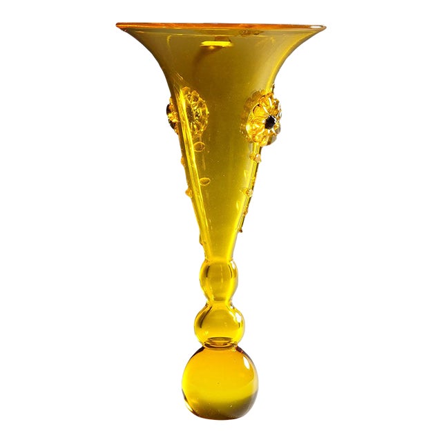 Vintage Murano Art Glass Vase by Franco Moretti Ca. 1970s For Sale
