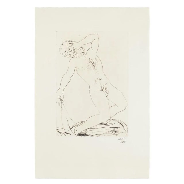 Oedipus Becoming Blind - Original Etching by Giacomo Manzù - 1968 1968 For Sale