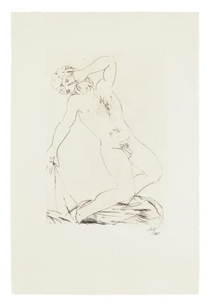 Oedipus Becoming Blind - Original Etching by Giacomo Manzù - 1968 1968