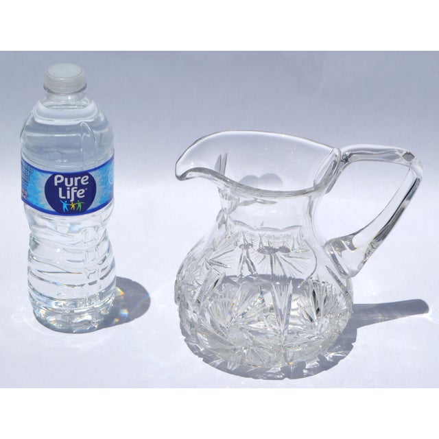 Early-20th Century American Brilliant Cut Glass Pitcher Carafe Decanter 50% Lead For Sale - Image 12 of 17