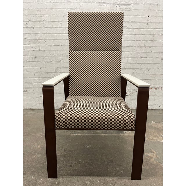 Newly Upholstered David Edward Modern High Back Chair For Sale - Image 11 of 11