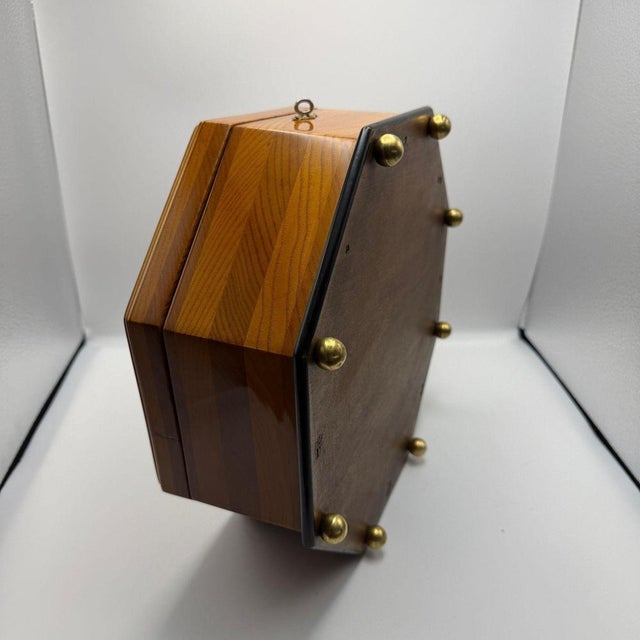 Bauhaus Octagonal Box in Ash, Walnut, Maple, Mahogany, and Velvet, Vienna, 1920s For Sale - Image 13 of 18