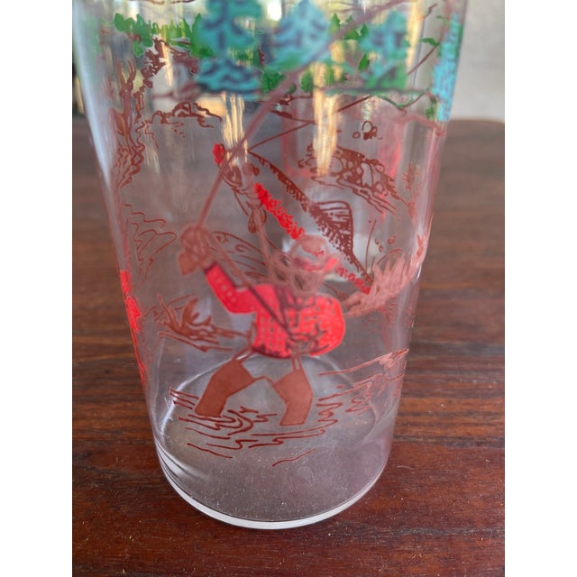 1960s Mid Century Western Hazel Atlas Davy Crockett Tumblers - Set of 3 For Sale In Santa Fe - Image 6 of 6