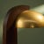 Brown Modernist Table Lamp with Oak Base and Brass Shade, France For Sale - Image 8 of 9