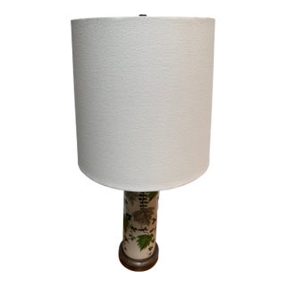 Orlando Pottery Hand Painted Leaf Table Lamp For Sale