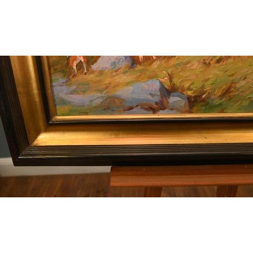 Levine, English Fox Hunt, Oil Painting, Framed For Sale - Image 10 of 11