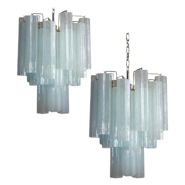 Murano Tronchi Chandeliers in Toni Zuccheri Style for Venini, Set of 2 For Sale