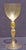 Large Murano glass wine goblet. Finely made. Clear glass with infused gold dust. Murano cordial glass. Copper colored...