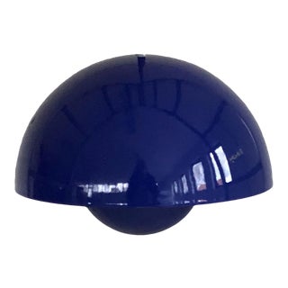 Verner Panton Danish 1st Edition Blue Flowerpot Pendant Light by Louis Poulsen For Sale