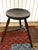 Antique, Turned Wood, Windsor Dairy Stool With a Solid Elm Wood, Saddle/Dished Seat, Two Stretchers and Three Splayed Legs, Rustic/Primitive, 1800’s For Sale - Image 4 of 11
