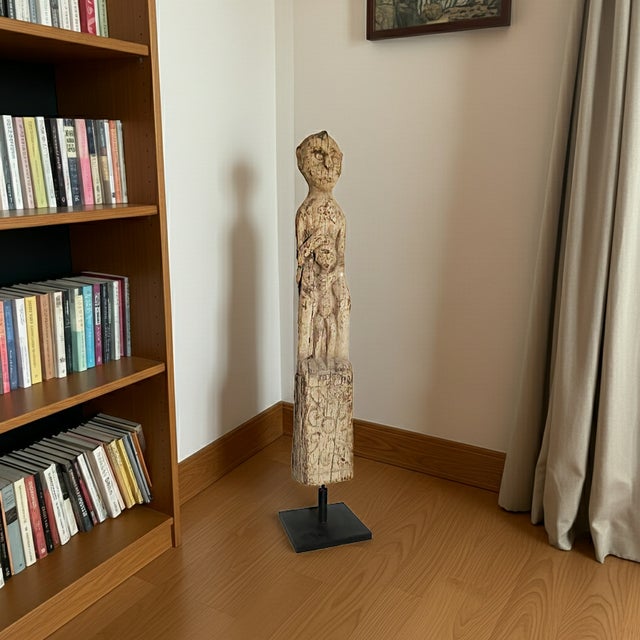 Dayak "Man and Child" Ironwood Sculpture, Indonesia, Early 20th Century For Sale - Image 17 of 17