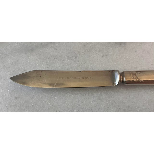 Metal Anitque Wm Rogers & Son Fruit & Cheese Knives - Set of 5 For Sale - Image 7 of 8