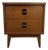 Mid 20th Century Walnut and Brass Nightstand by Bassett, Attributed For Sale