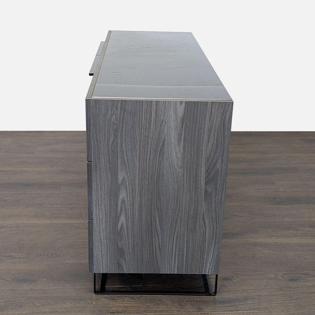 Modrest Modern 6-Drawer Dresser in Gray Wood Finish For Sale - Image 4 of 10
