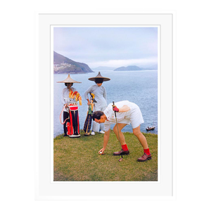 Toni Frissell 'Golfing in Hong Kong' Archival Pigment Print Framed in White
