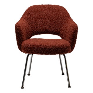 Model 71 Dining Chair in Pierre Frey Alpaca and Mohair Bouclé by Eero Saarinen for Knoll, 1960s For Sale