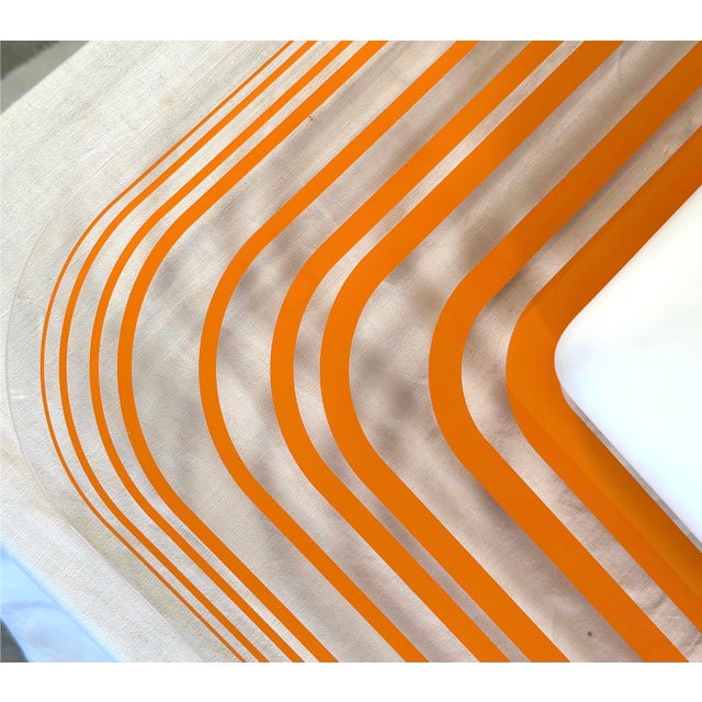 Orange Murano Glass Ceiling Light by Aureliano Toso, 1970s For Sale - Image 8 of 14