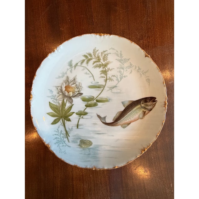 Rosenthal Germany Early 20th Century Rosenthal Versailles Fish Course Plates — Set of Six, Each With a Different Scene. For Sale - Image 4 of 10
