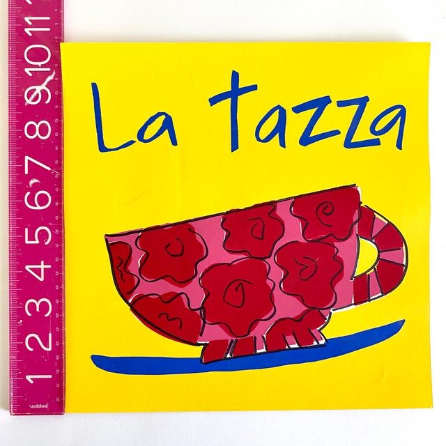 Drawing/Sketching Materials La Tazza Coffee Cup Original Silkscreen 1993 1:1 For Sale - Image 7 of 9