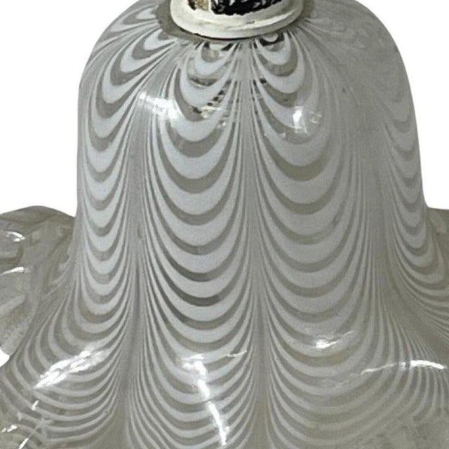 Murano Italian Swirl Hankerchief Shaped Lamp in Glass For Sale - Image 3 of 8
