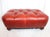 Traditional Vintage Walter E Smithe Tufted Red Leather Ottoman For Sale - Image 3 of 12