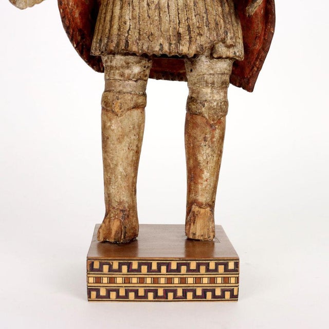 Roman Soldier Wooden Sculpture For Sale - Image 5 of 9