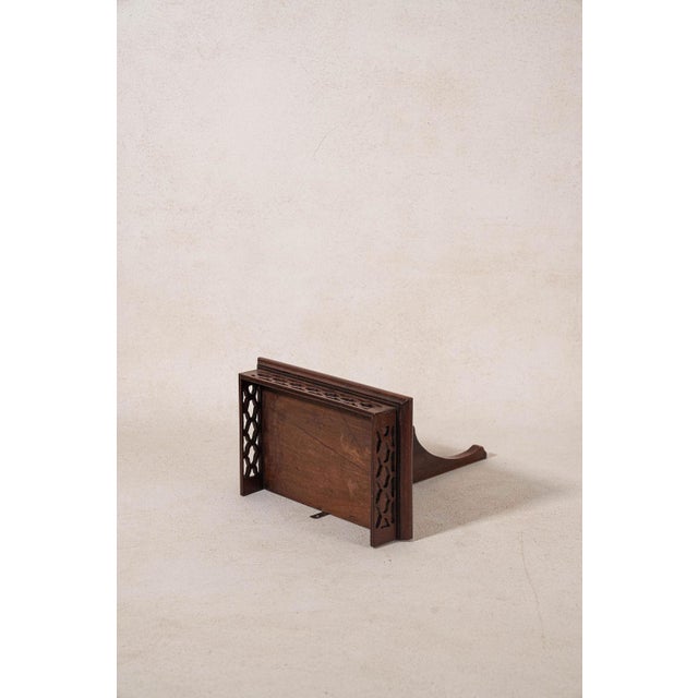 19th Century Pair English Mahogany Wall Brackets With Carved Shelf For Sale - Image 4 of 6
