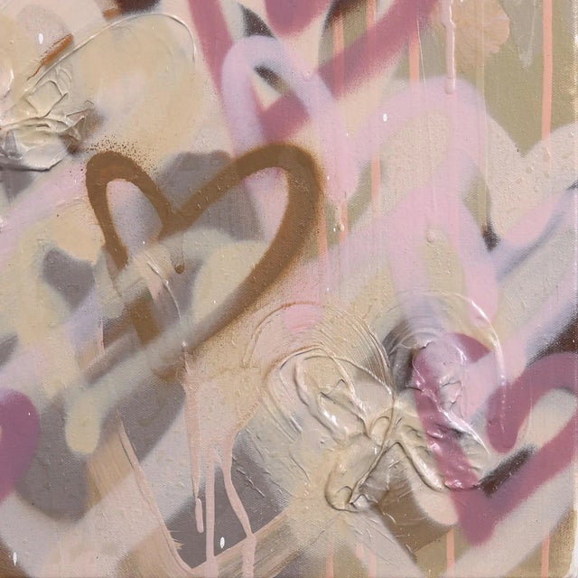 2020s Showering You With Affection - Abstract Muted Tone Graffiti Mixed Media Painting Original Artwork by Amber Goldhammer For Sale - Image 5 of 9