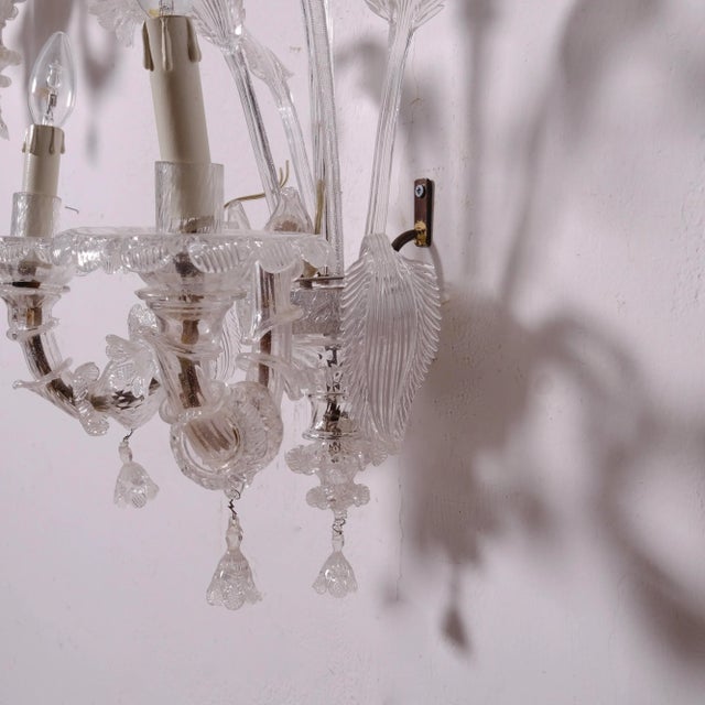 20th Century Murano Blown Glass Wall Lamps, Set of 2 For Sale - Image 9 of 18