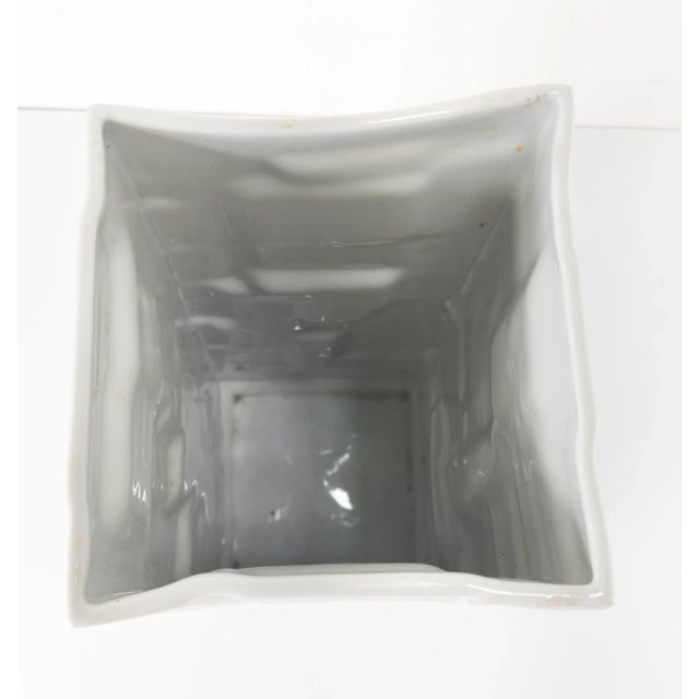 Mid-Century Modernist Faux Bois White Vase by Heinrich For Sale In New York - Image 6 of 9