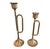 Metal MCM Vintage Brass Bugle Trumpet Shaped Stacked Candlestick Holders- Set of 3 For Sale - Image 7 of 8