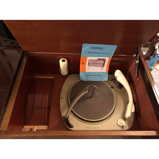 1950s Mid Century Modern Grundig Majestic Stereo Model So 132 For Sale - Image 9 of 13