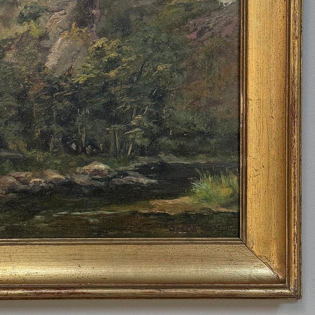 Framed Oil Painting on Panel by Laurent Souky (1914–2005), 'Rochers Des Nutons' For Sale - Image 11 of 18