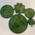 Beautiful handmade original leaf motif place setting by Pat Young. Set includes: 6” round shallow dish with ruffle edge...